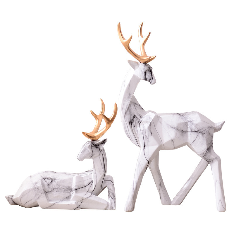 Creative Chinese resin animal deer porch wine cabinet decoration