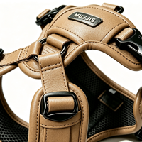 Harnais pour chien en cuir de luxe, robuste, personnalisable avec la marque OEM, accessoires pour la promenade des animaux de compagnie