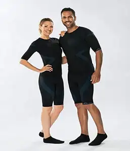 Mesin setelan latihan Jogging Miha EMS, pakaian dalam tanpa kelim untuk kebugaran tubuh, teknologi stimulasi otot elektro uniseks