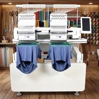 Machine à broder numérique informatisée Yonthin à 15 aiguilles et 2 têtes pour casquettes, sweats à capuche et vêtements, livraison rapide à domicile