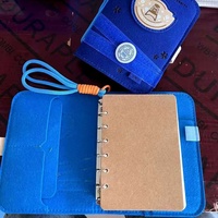 Carnet de notes créatif personnalisé à feuilles mobiles pour surface en tissu, carnet en feutre, carnet de bord, carnet de voyage portable