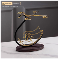 Porte-vin en métal en forme de cygne, porte-bouteille créatif pour comptoir avec porte-verre, décoration de table pour la maison