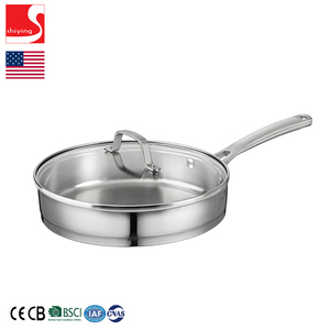 SY-utensili da cucina Quart classico in acciaio inox con coperchio 12 qt argento grande grande grande dimensioni casseruola alta OEM - Product Image 3