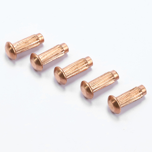 Lot de 10 rivets pleins en cuivre à tête ronde moletée pour étiquettes, plaques signalétiques et marques M2 M2.5 M3 M4 GB827 - Product Image 5