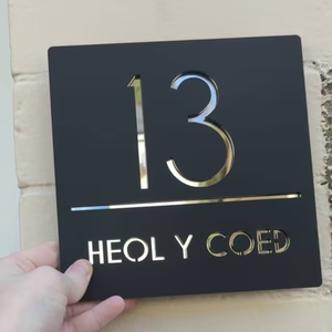 Autocollants modernes pour numéros de <span class=keywords><strong>maison</strong></span> Lowes, numéro en métal 2D à l'apparence flottante, numéro de <span class=keywords><strong>maison</strong></span> - Product Image 2