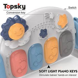 Offres Spéciales doux coton infantile jeu sensoriel tapis de gymnastique Double bâton activité enfants tapis de jeu crabe Fitness support soleil <span class=keywords><strong>Piano</strong></span> conception enfants - Product Image 2