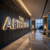 Letrero Corporativo Personalizado de Acero Inoxidable con Retroiluminación LED para Recepción de Oficina, Letrero Comercial Iluminado en 3D para Pared de Fondo