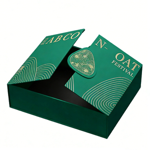 Haute <span class=keywords><strong>qualité</strong></span> commerciale UV avantage estampage à chaud Logo feuille Double ouverture boîte-cadeau matériaux recyclés pour la stratification mate - Product Image 1