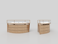 Vitrine à bijoux de luxe en acier inoxydable avec éclairage LED et service de conception 3D pour boutique haut de gamme