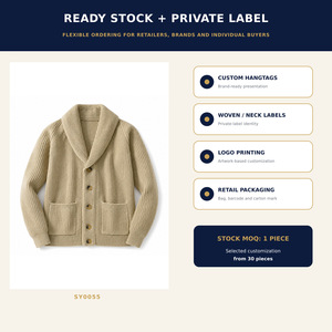 <span class=keywords><strong>Cardigan</strong></span> da <span class=keywords><strong>Uomo</strong></span> in Maglia Spessa a Coste con Collo a Scialle e Bottoni, <span class=keywords><strong>Giacca</strong></span> in Poliestere con Tasche per Abbigliamento Casual Autunno Inverno - Product Image 6