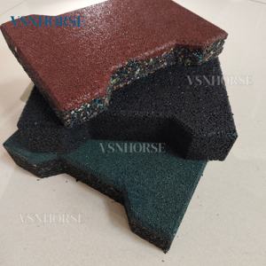 Batu Paving Karet Anti Air Bentuk Tulang Anjing untuk Kandang Kuda, Lorong, Jalan Setapak, Penyerap Guncangan, Karet Tahan Lama - Product Image 3