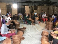 Tissé à la main rond en osier rotin Charge assiettes napperons pour la décoration pour Restaurant mariage assiettes de service vaisselle Vietnam