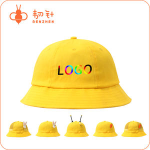 Casquette <span class=keywords><strong>de</strong></span> baseball unisexe pour enfants, style princesse, en velours <span class=keywords><strong>de</strong></span> coton jaune uni, à dessin animé feuille, à calotte ronde, pour le cyclisme et les fêtes, modèle pêcheur - Product Image 1