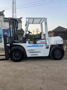 Chariot élévateur d'occasion à vendre TCM 7 tonnes 3m bon état dans la cour propre Japon Mini chariot élévateur Diesel machines forestières à bas prix - Product Image 3