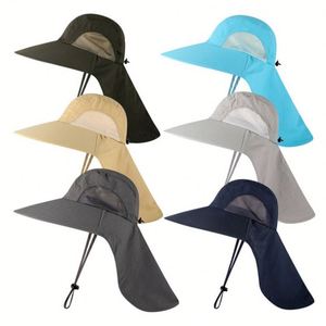 Quick Dry Nylon Wide Brim Fishing With Neck Flap Upf 50+ Protection Bucket <b>Sun</b> <b>Hat</b> Cap Kappe for <b>Men</b> and Women Hiking - Product Image 3