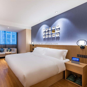 ODM OEM Factory Custom Hospitality Bedroom Furniture Set Solid Wood <b>Headboard</b> Bed Frame for Budget Motel Boutique Hotel Project - Product Image 1