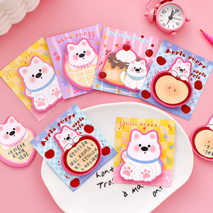 Cartoon Irregular West Highland <b>Sticky</b> <b>Notes</b> Cute Dog Memo Pad, Student Daily Message Self-Adhesive Notepads - Product Image 1
