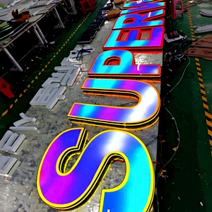 Letrero 3D <span class=keywords><strong>LED</strong></span> RGB Personalizable, Letrero Comercial Programable para Edificios y Tiendas, Fabricado por Custom <span class=keywords><strong>LED</strong></span> Light Letter Maker - Product Image 4