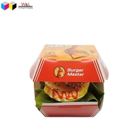 Caja de Embalaje para Hamburguesas Tipo Concha, Material Desechable de Grado Alimenticio, Logotipo Personalizado, Dimensiones Personalizadas