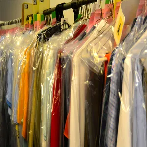 Sacchetti per indumenti in plastica per abiti trasparenti personalizzati vestito appeso vestito imballaggio imballaggio all'ingrosso copertura monouso in Nylon