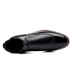 Nouvelles Chaussures Habillées Décontractées pour Hommes en Cuir Véritable Sculpté, Rehaussantes, Style Britannique à Trois Liens, Idéales pour Mariages et Affaires - Product Image 6