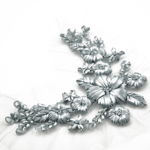 Parche <span class=keywords><strong>de</strong></span> costura <span class=keywords><strong>de</strong></span> flores 3D hecho a mano con apliques <span class=keywords><strong>de</strong></span> encaje bordado para jeans, parches <span class=keywords><strong>de</strong></span> cuentas para ropa - Product Image 4