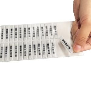 Giá rẻ bán lẻ an ninh tấm giấy Sticker với mã vạch từ mỹ phẩm chống trộm nhãn mềm 58kHz AM nhãn EAS mềm <span class=keywords><strong>tag</strong></span> - Product Image 1