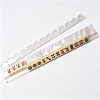 Règle de Mahjong en Acrylique Transparent, Outil de Tri et d'Alignement des Tuiles, Design à Bords Ondulés pour Accessoires de Jeu de Mahjong Américain, Vente en Gros