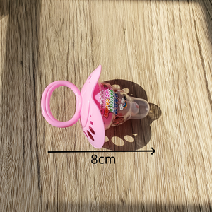 Fournisseur personnalisé Golosinas drôle bébé sucette anneau bonbons sucrés assortis <span class=keywords><strong>saveur</strong></span> de fruits mamelon jouet bonbons - Product Image 4