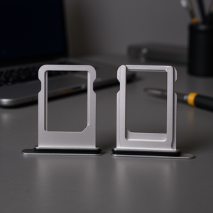 Vassoio porta SIM in metallo argentato di ricambio per iPhone X - Product Image 3