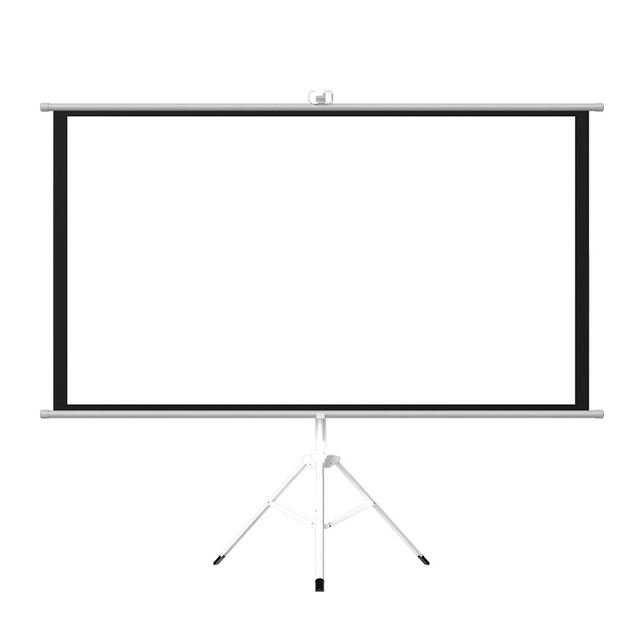 Factory Direct Electric HD Projector Curtain 60-180 Inch Portable Bracket for Home or Office 16:9/4:3 Ratio Projection Screens