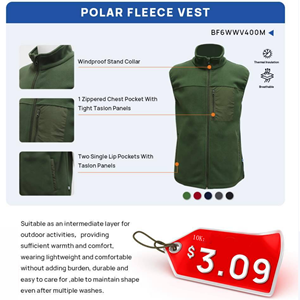 Jaket bulu domba Softshell pakaian kerja jaket bulu Polar lapisan ganda Softshell rompi bulu Polar - Product Image 3