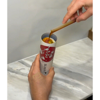 Nouvel emballage personnalisé écologique pour plats à emporter, en aluminium et en papier, pour sushis, tube à pousser, cylindre tubulaire, boîte de conteneur avec bâtonnet à sauce