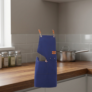 Tablier en coton respirant et résistant à la chaleur pour serveurs et barmen de restaurant, avec manches et logo personnalisé - Product Image 2