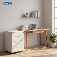 Meuble de rangement mobile en acier à ouverture latérale avec serrure, convertible sous le bureau, en métal avec roulettes pour bureau et atelier