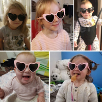 Ensemble de lunettes Kenbo, monture blanche, lunettes de soleil assorties mère et fille, lunettes de soleil en forme de cœur pour enfants, lunettes de soleil maman et moi