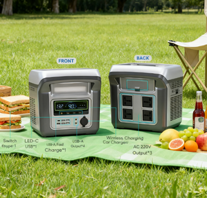 Station d'alimentation portable 1200W 1100.8Wh avec <span class=keywords><strong>batterie</strong></span> LiFePO4, générateur <span class=keywords><strong>solaire</strong></span>, meilleure <span class=keywords><strong>batterie</strong></span> <span class=keywords><strong>externe</strong></span> pour les situations d'urgence domestiques - Product Image 6