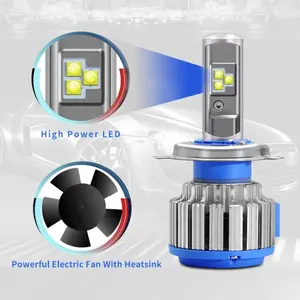 80W 10000LM Turbo T1 LED Canbus H1 H3 H4 H7 H11 9005 9006 880 881 H13 9004 9007 LED Headlight Bulbs Bombilla Led H1 For All Car