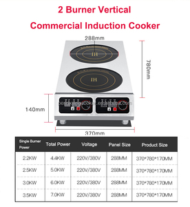 <span class=keywords><strong>Placa</strong></span> de Cocina Eléctrica Multifuncional Doble de Alta Potencia 2200w <span class=keywords><strong>2</strong></span>.2kw, Estufa Portátil de 220v, Cocina de Inducción Comercial - Product Image 2