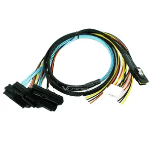 Internal Mini SAS Cable 36 Pin Mini SAS 4i SFF-8087 Male to 4xSAS 29 SFF-8482 Female for SAS Server, Raid Card,3.3FT