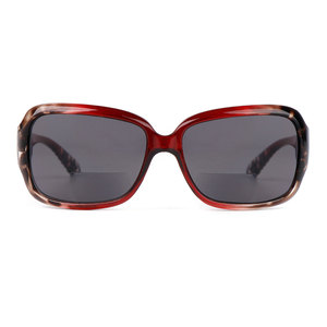 卸売ファッションクラシックスネークスキンプリントスクエア長方形女性サンリーダー100% UV遠近両用老眼鏡 - Product Image 4