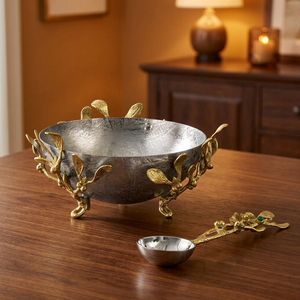 Support de Bol de Service en Métal Personnalisé au Design Moderne et Luxueux, Ensemble de Bols Martelés et Polis pour Mariage, Fête, Centre de Table, Décoration Intérieure - Product Image 4