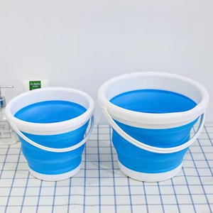 <span class=keywords><strong>Seau</strong></span> Pliant <span class=keywords><strong>Rétractable</strong></span> en Plastique TPR, 10L Grande Capacité, Portable, Léger et Écologique pour le Camping en Extérieur - Product Image 2