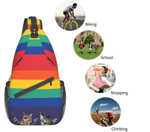 립스틱 레즈비언 게이 프라이드 크로스바디 슬링백 숄더 백팩 가슴 가방 캐주얼 데이팩 야외 - Product Image 4