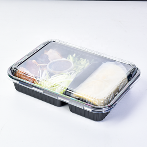 9 "32oz jetable micro-ondable à emporter boîte en plastique PP repas préparé récipient d'emballage à emporter avec couvercle - Product Image 4