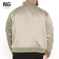 Veste de baseball en satin personnalisée pour hommes, style bloc de couleur en nylon à fermeture éclair, veste de bombardier au design classique