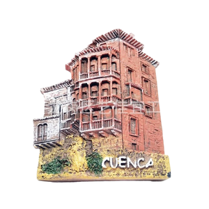Souvenirs touristiques Yijia, maison suspendue à la falaise espagnole <span class=keywords><strong>Cuenca</strong></span>, paysage tridimensionnel en résine, aimants magnétiques pour réfrigérateur, cadeau - Product Image 2