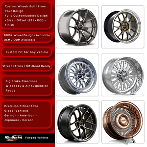 Jantes en alliage forgé allemandes RT88 15-22 pouces 5x114.3 5x120 pour <span class=keywords><strong>BMW</strong></span> G80 G82 Mercedes-Benz C63 Audi RS4 Porsche 911 Nissan 370Z - Product Image 3