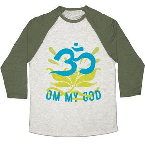 Om My God Unisex Tri-Blend <b>Baseball</b> <b>Tee</b> - Product Image 5