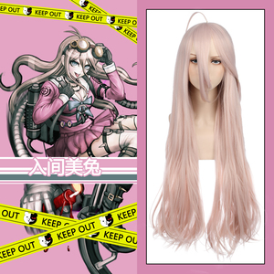 Perruque synthétique rose clair Ainizi 90 cm, Danganronpa: Trigger Happy Havoc, rôle d'<span class=keywords><strong>Iruma</strong></span> Miu, perruque de cosplay pour femmes - Product Image 3